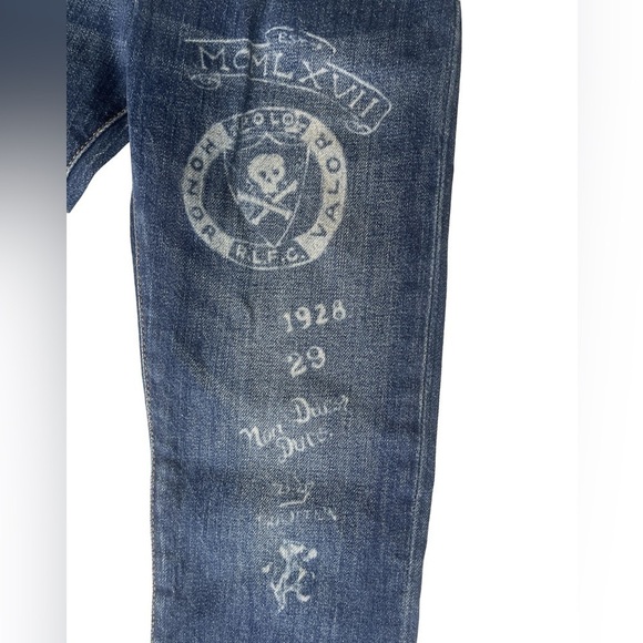 NEW! Polo Ralph Lauren Tynan Sullivan Slim Graffiti Patch Jeans BOYS 8 - Picture 2 of 14
